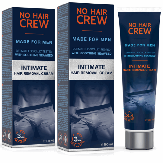 NO HAIR CREW Intimate Hair Removal Cream - for Men Set of 2 